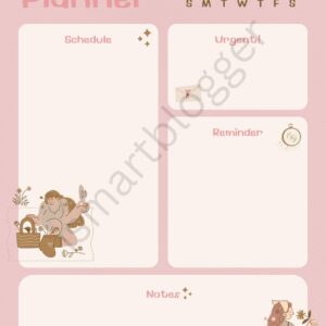 Daily Planner - Girly - One Pager