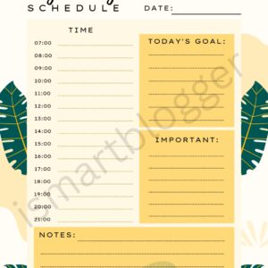 Daily schedule planner